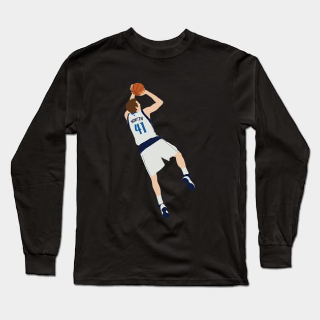 Dirk Nowitzki Long Sleeve T-Shirt by CulturedVisuals